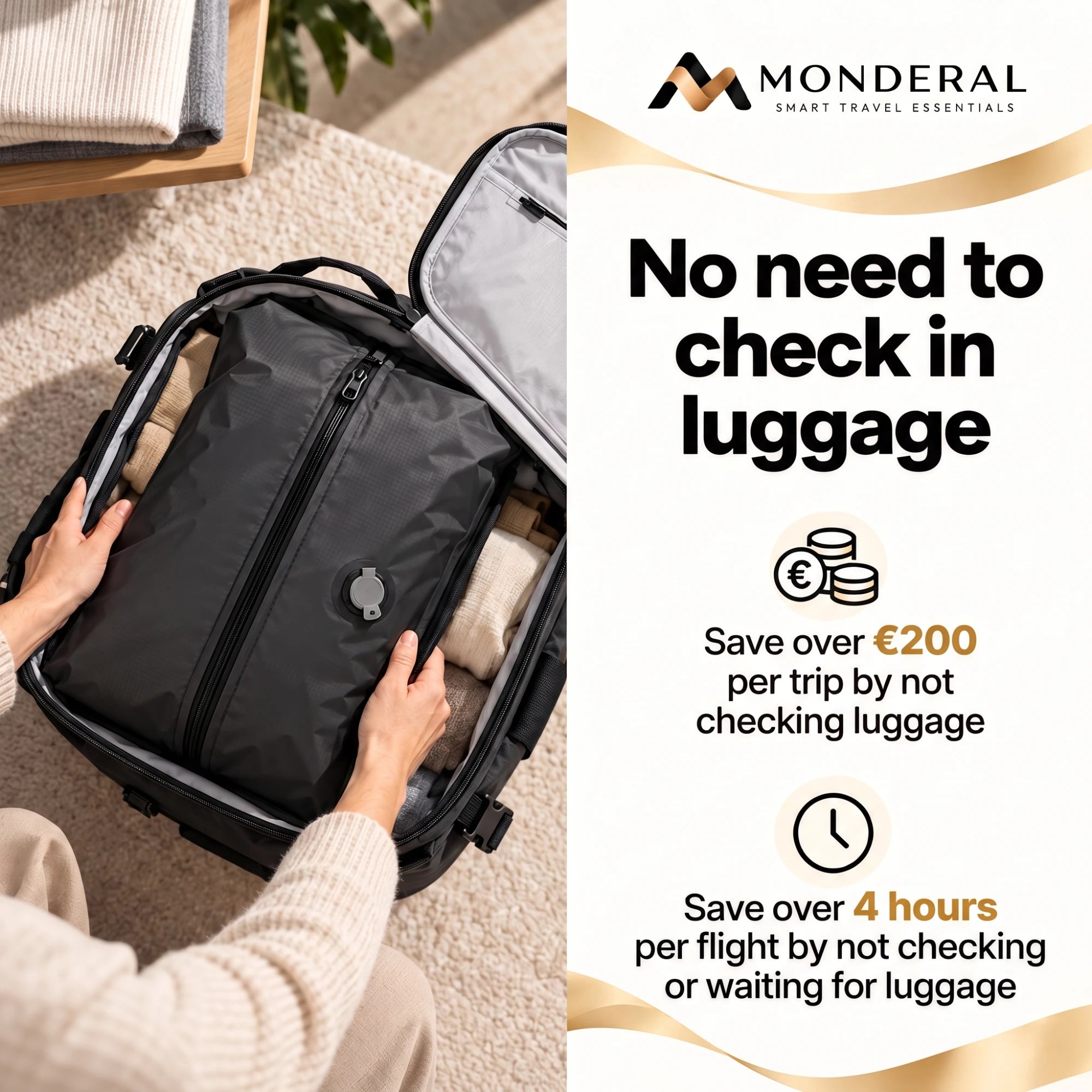 No need to check in luggage